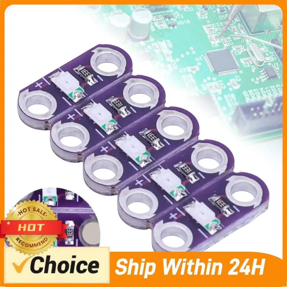 Набор из 5 светодиодных модулей Lilypad (красный/белый/желтый/синий/зеленый свет) для Arduino IDE, проектов E-Textiles и носимой электроники
Набор из 5 светодиодных модулей Lilypad (красный/белый/желтый/синий/зеленый свет) для Arduino IDE, проектов E-Textiles и носимой электроники