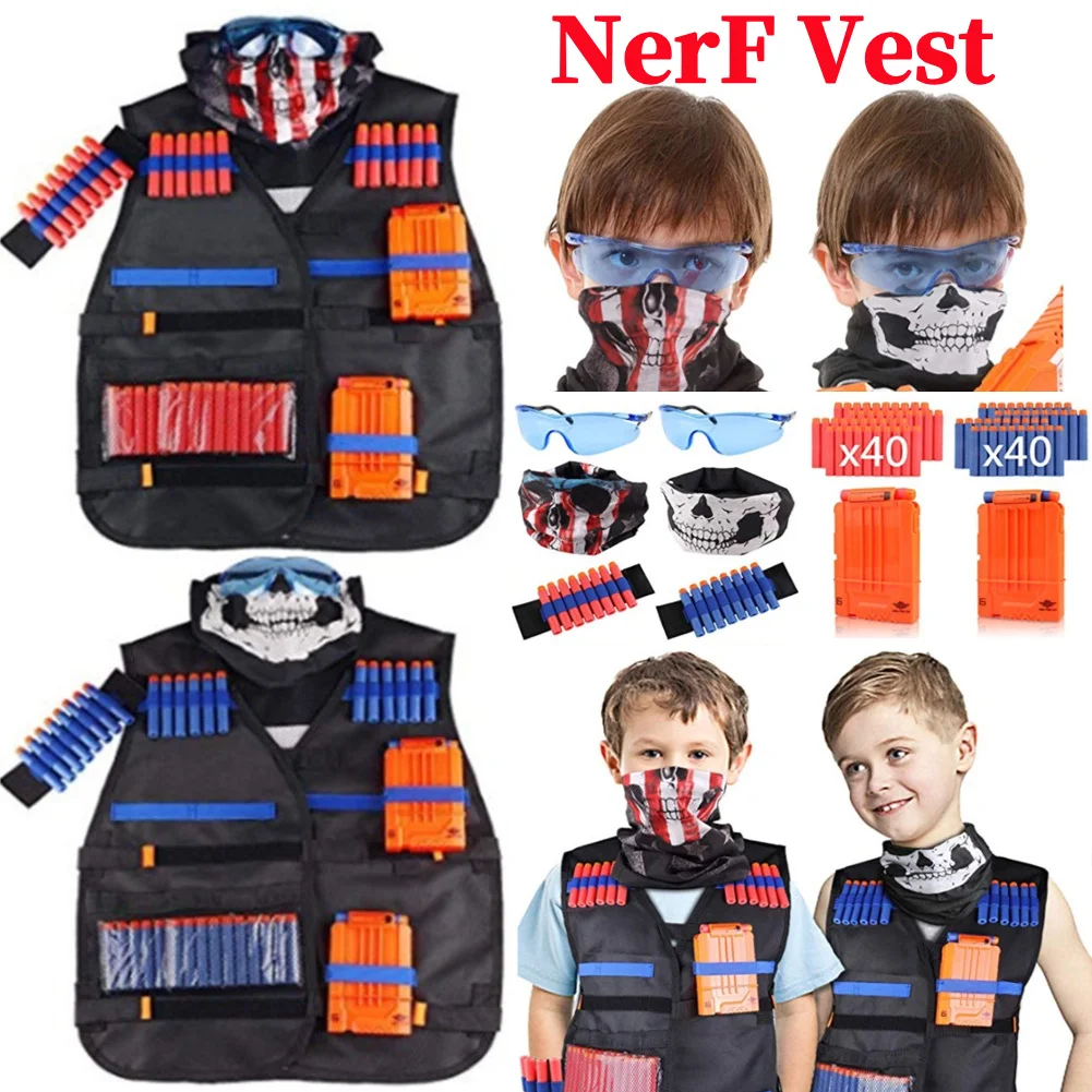 Детский комплект тактического жилета для Nerf N-Strike Elite Series Bullets Magazine, очки, нагрудник, ремешок на запястье, комплекты игр на открытом воздухе, игрушки
Детский комплект тактического жилета для Nerf N-Strike Elite Series Bullets Magazine, очки, нагрудник, ремешок на запястье, комплекты игр на открытом воздухе, игрушки