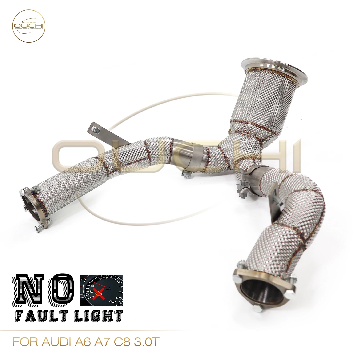 OUCHI No Fault Light Downpipe For Audi A6 A7 C8 3.0T With Heat shield Stainless Steels high Performance Pipe Exhaust System
OUCHI No Fault Light Downpipe For Audi A6 A7 C8 3.0T With Heat shield Stainless Steels high Performance Pipe Exhaust System
