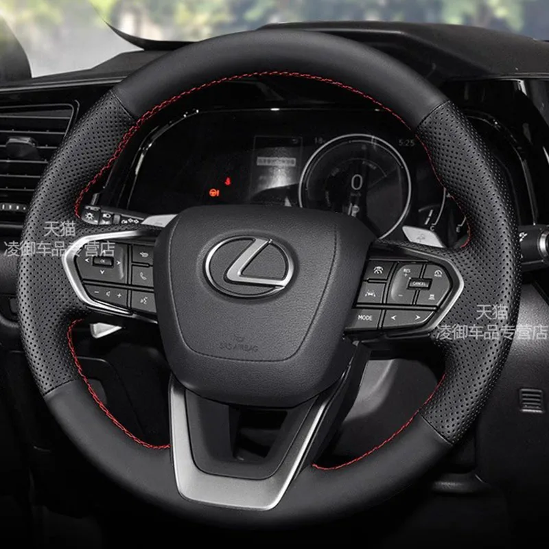 Hand Stitch non-slip black Genuine leather Steering Wheel Cover For Lexus NX 250 NX260 NX350 NX350h NX450h+ 2022 2023 2024
Hand Stitch non-slip black Genuine leather Steering Wheel Cover For Lexus NX 250 NX260 NX350 NX350h NX450h+ 2022 2023 2024