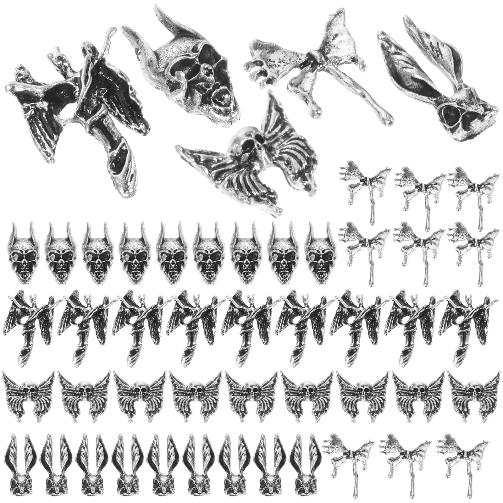 50pcs Retro Dark Goth Style Nail Art Skull Metal naments 3d Halloween Charms Decor Holiday Alloy for Nails Jewelry
50pcs Retro Dark Goth Style Nail Art Skull Metal naments 3d Halloween Charms Decor Holiday Alloy for Nails Jewelry