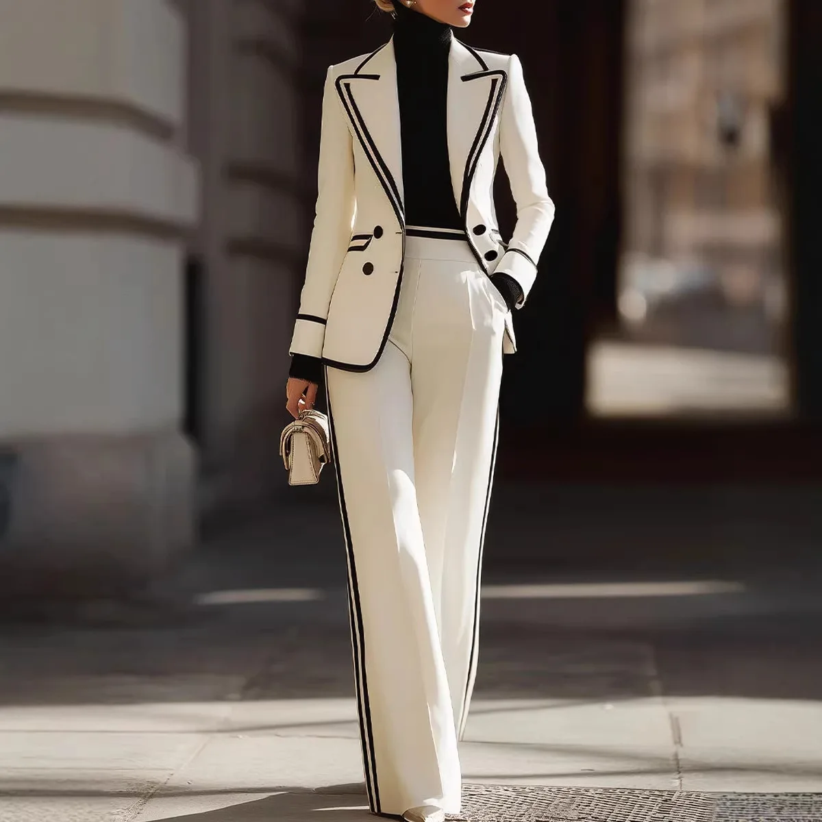 2026 Women's Spring Autumn New Double Breasted Blazer Top Suit and Pants OL 2 Piece Set Outfits Female Clothing
2026 Women's Spring Autumn New Double Breasted Blazer Top Suit and Pants OL 2 Piece Set Outfits Female Clothing