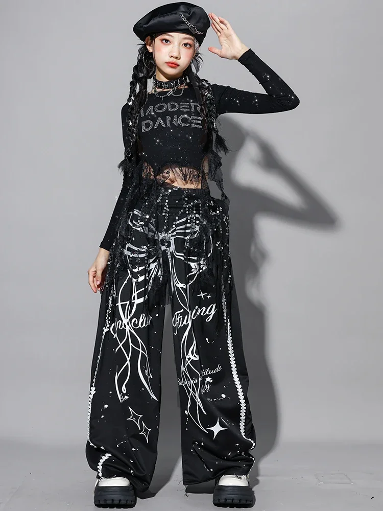 New Jazz Dance Clothes for Girls Kpop Black Tops Fashion Pants Long Sleeve Hip Hop Dance Costume Group Stage Performance Outfits
New Jazz Dance Clothes for Girls Kpop Black Tops Fashion Pants Long Sleeve Hip Hop Dance Costume Group Stage Performance Outfits