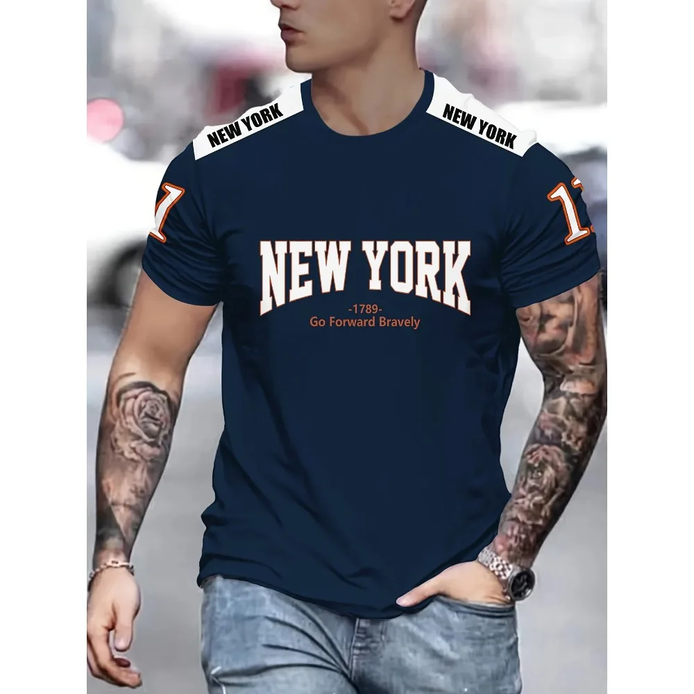 Men'S Casual Crew Neck T-Shirt,% Polyester Knit Fabric,3D Print New York Graphic Tee,Slight Stretch,Regular
Men'S Casual Crew Neck T-Shirt,% Polyester Knit Fabric,3D Print New York Graphic Tee,Slight Stretch,Regular