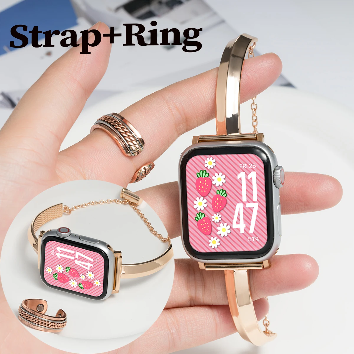 Женский ремешок для Apple Watch Series 10 8 7 6 5 4 3 2 Роскошный ремешок из нержавеющей стали 38 мм 40 мм 41 42 мм Аксессуары для умных часов
Женский ремешок для Apple Watch Series 10 8 7 6 5 4 3 2 Роскошный ремешок из нержавеющей стали 38 мм 40 мм 41 42 мм Аксессуары для умных часов