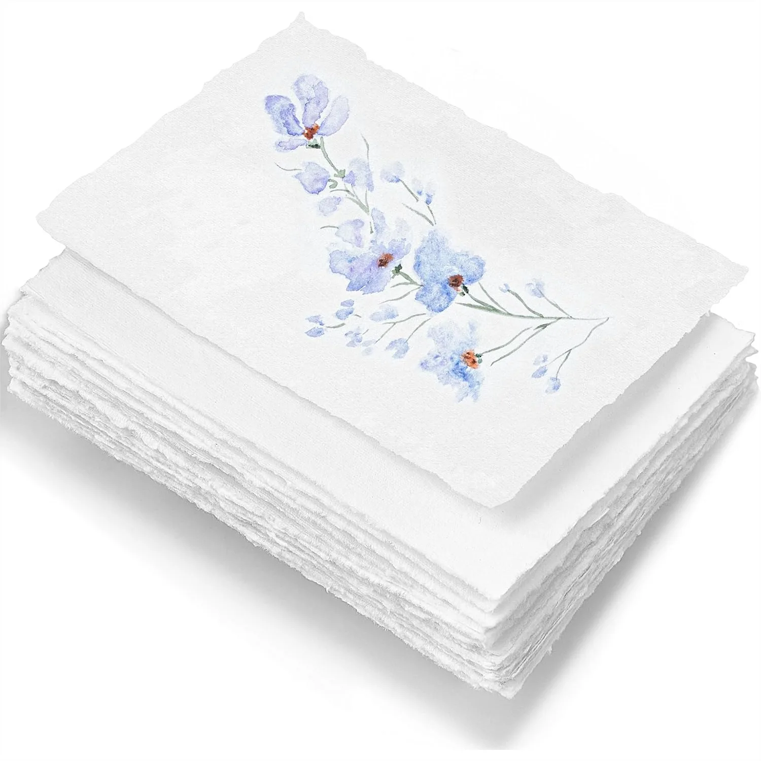 Handmade Deckled Edge Cotton Paper 50 Pack A5 150gsm Cold Pressed for Watercolor Writing Printer Cards Invitations
Handmade Deckled Edge Cotton Paper 50 Pack A5 150gsm Cold Pressed for Watercolor Writing Printer Cards Invitations