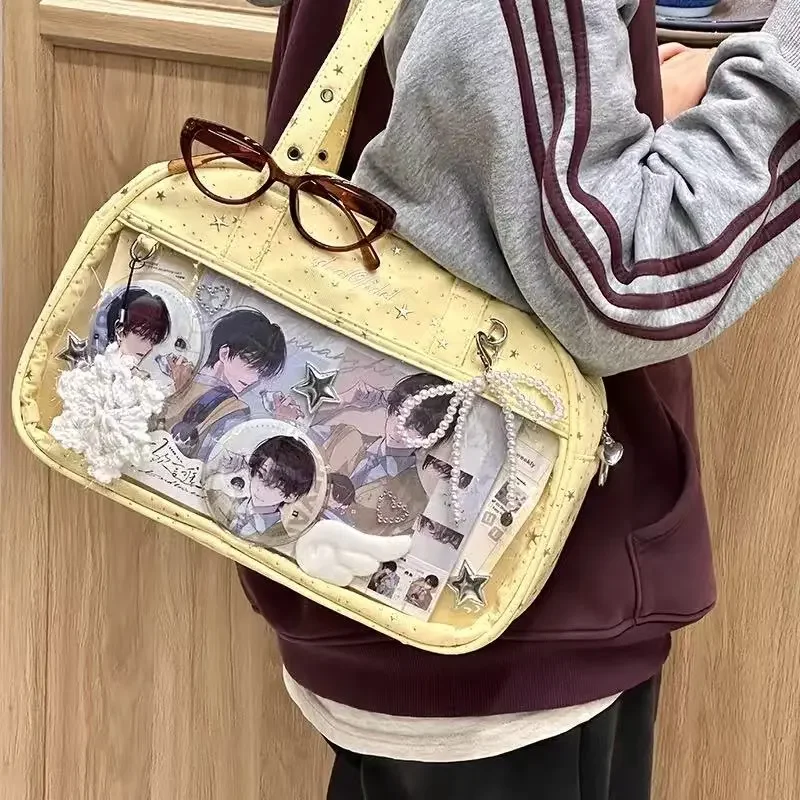 New Sweet Cool Ulzzang Ita Bag Japanese Cartoon Exhibition Portable DIY Crossbody Bag Daily Commuting Women's Cute Shoulder Bag
New Sweet Cool Ulzzang Ita Bag Japanese Cartoon Exhibition Portable DIY Crossbody Bag Daily Commuting Women's Cute Shoulder Bag