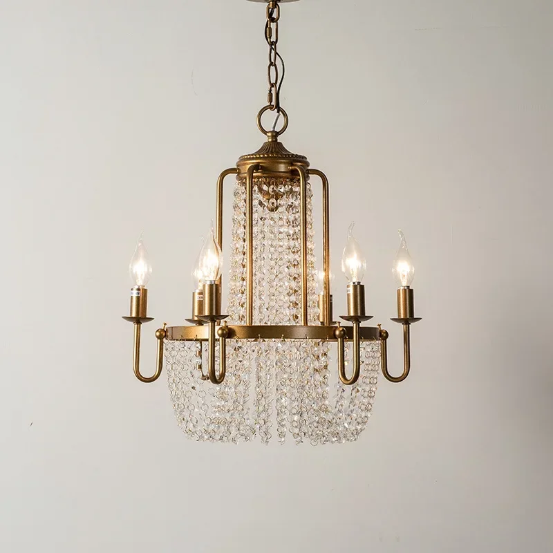 Vintage Bronze American Style Crystal Chandelier Bedroom Living room Kithce Candles Light Restaurant Hall Home Lamp Fixtures
Vintage Bronze American Style Crystal Chandelier Bedroom Living room Kithce Candles Light Restaurant Hall Home Lamp Fixtures