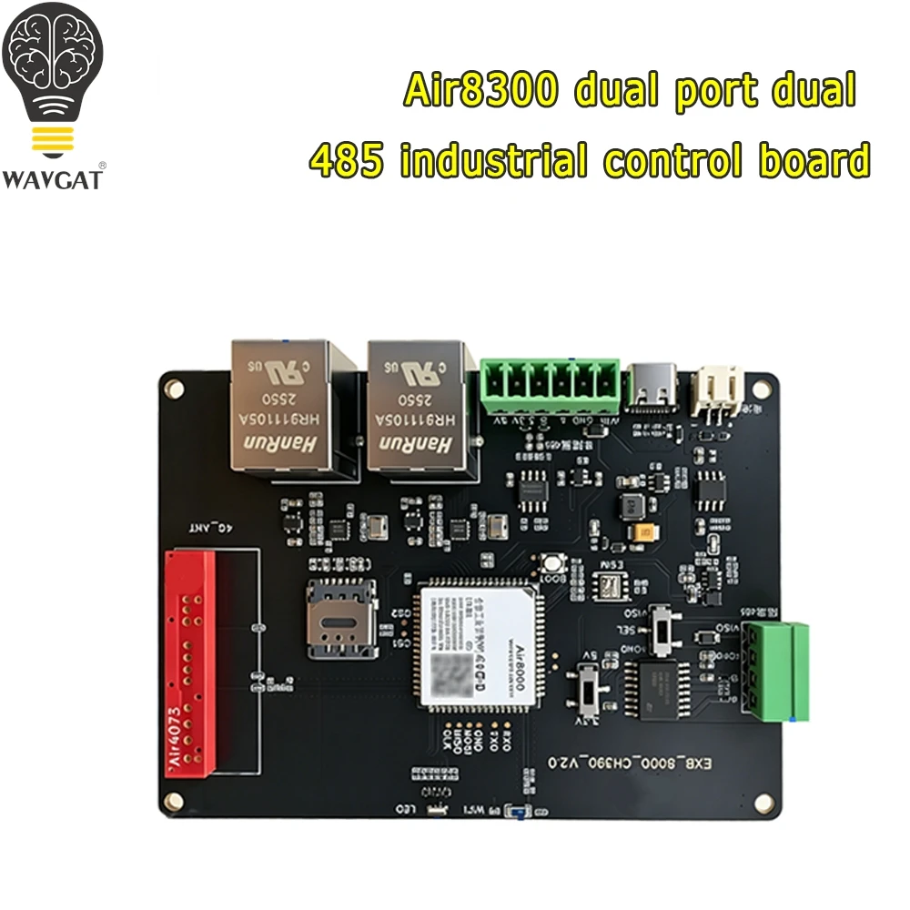 Air8300 Dual-Network Port Industrial Control Board 4G/WiFi/2 Ethernet Ports Route 1 Isolated 485 line and non-isolated 485 line
Air8300 Dual-Network Port Industrial Control Board 4G/WiFi/2 Ethernet Ports Route 1 Isolated 485 line and non-isolated 485 line