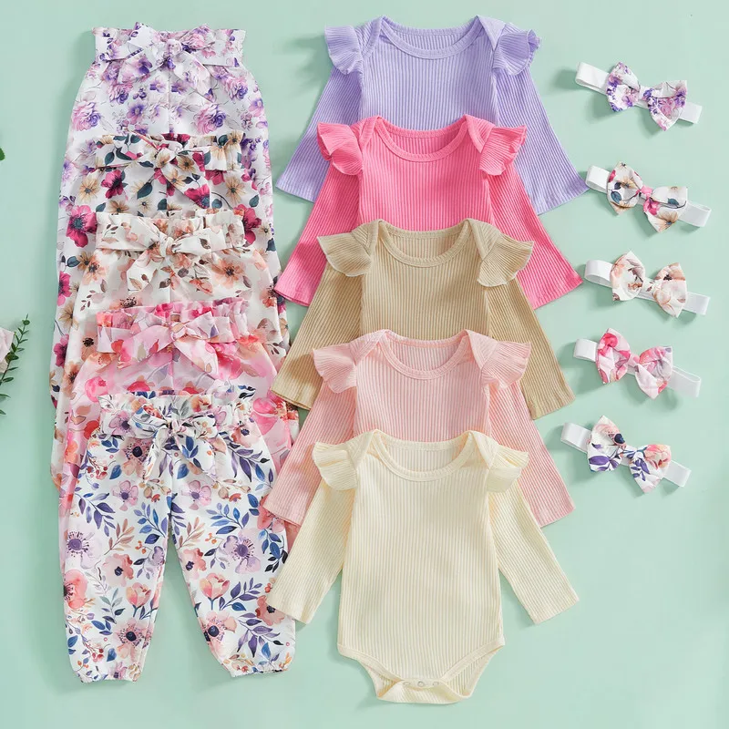 0 to 18 Months Baby Girls Pant Sets Spring Autumn Clothes Long Sleeve Ribbed Bodysuit Tie Knot Front Pants Headband
0 to 18 Months Baby Girls Pant Sets Spring Autumn Clothes Long Sleeve Ribbed Bodysuit Tie Knot Front Pants Headband