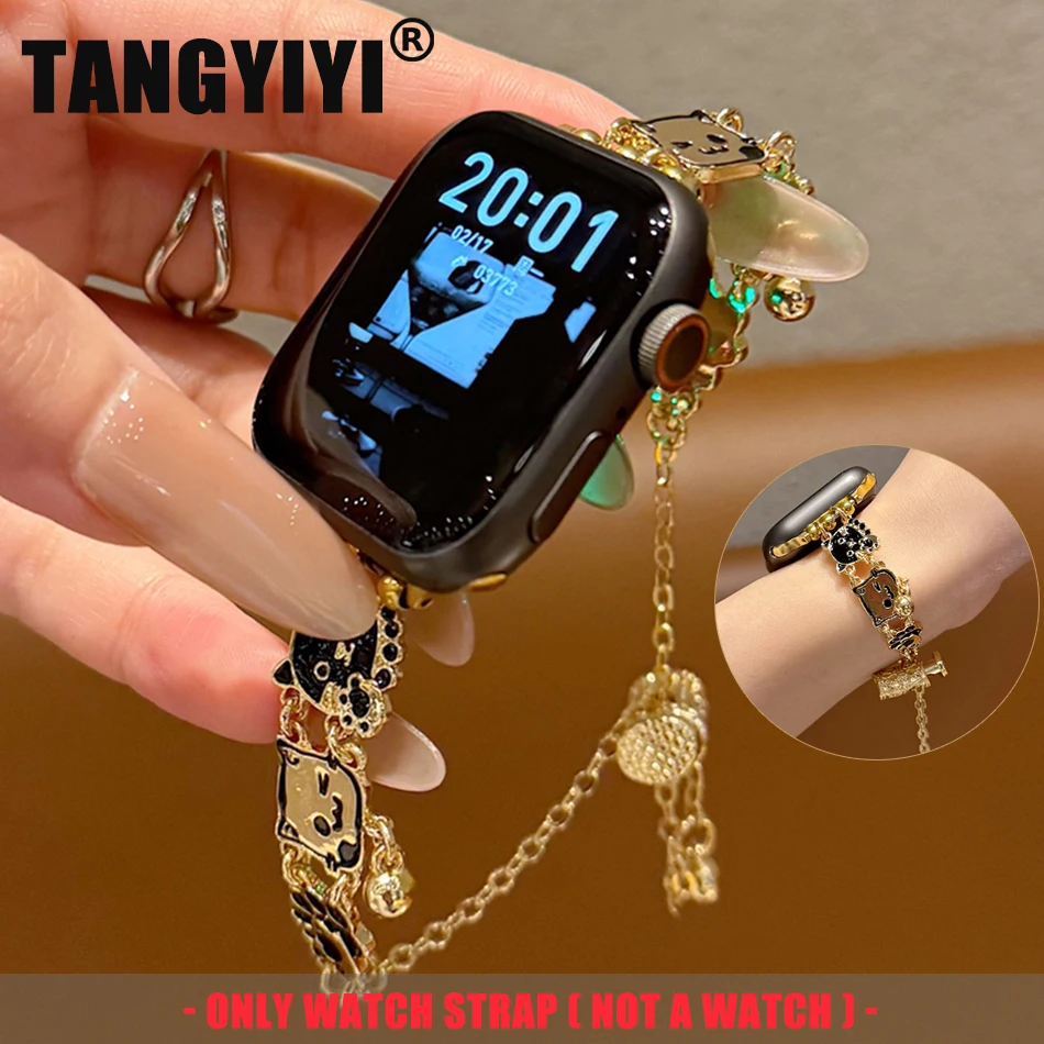 Fashion Cute Cat Kitty Pendant Strap For Apple Watch Band S10 9 8 7 6 SE 5 4 38/40/41/42/44/45/46/49mm IWatch Ultra 2 Bracelet
Fashion Cute Cat Kitty Pendant Strap For Apple Watch Band S10 9 8 7 6 SE 5 4 38/40/41/42/44/45/46/49mm IWatch Ultra 2 Bracelet