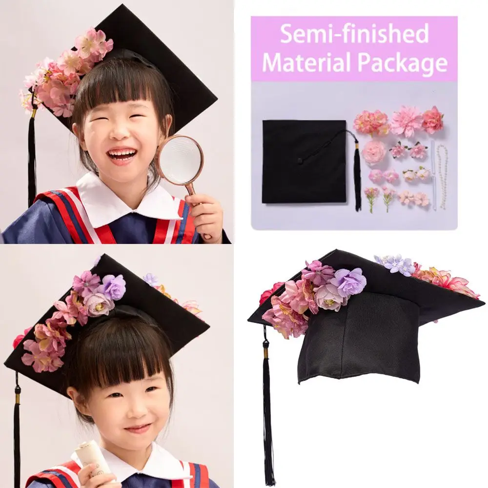 DIY Flowers Graduation Cap Cute Kids Academic Hat with Tassels Graduation Hat From Kindergarten Trencher Cap Mortar Board
DIY Flowers Graduation Cap Cute Kids Academic Hat with Tassels Graduation Hat From Kindergarten Trencher Cap Mortar Board