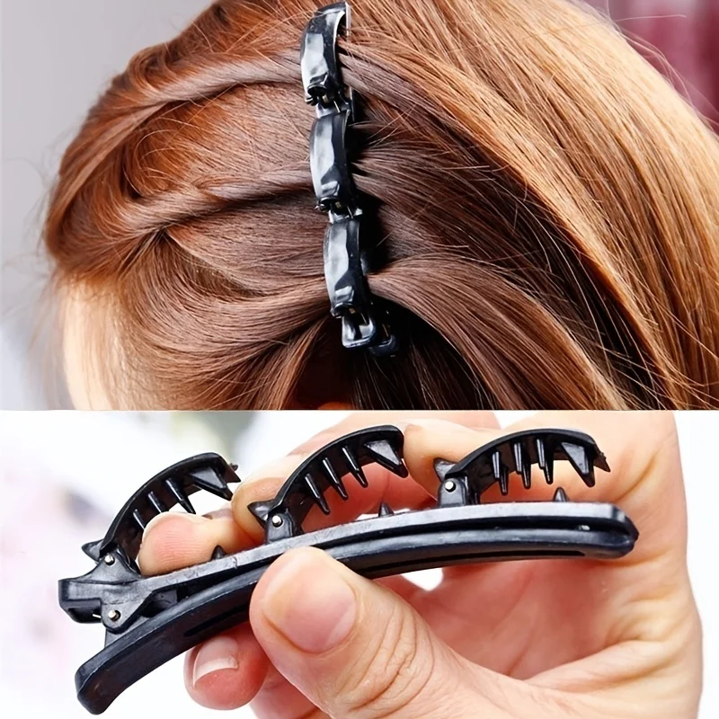 4-Pack Elegant Plastic Hair Clips, Double Clip Twist Side Clamp, Solid Color Hairpin Set for Styling and Holding Hair in Place
4-Pack Elegant Plastic Hair Clips, Double Clip Twist Side Clamp, Solid Color Hairpin Set for Styling and Holding Hair in Place