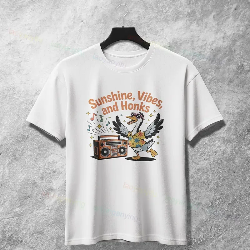 Sunshine Vibes and Honks Goose Graphic Tee Breathable Cotton Crewneck Casual T-Shirt for Unisex
Sunshine Vibes and Honks Goose Graphic Tee Breathable Cotton Crewneck Casual T-Shirt for Unisex