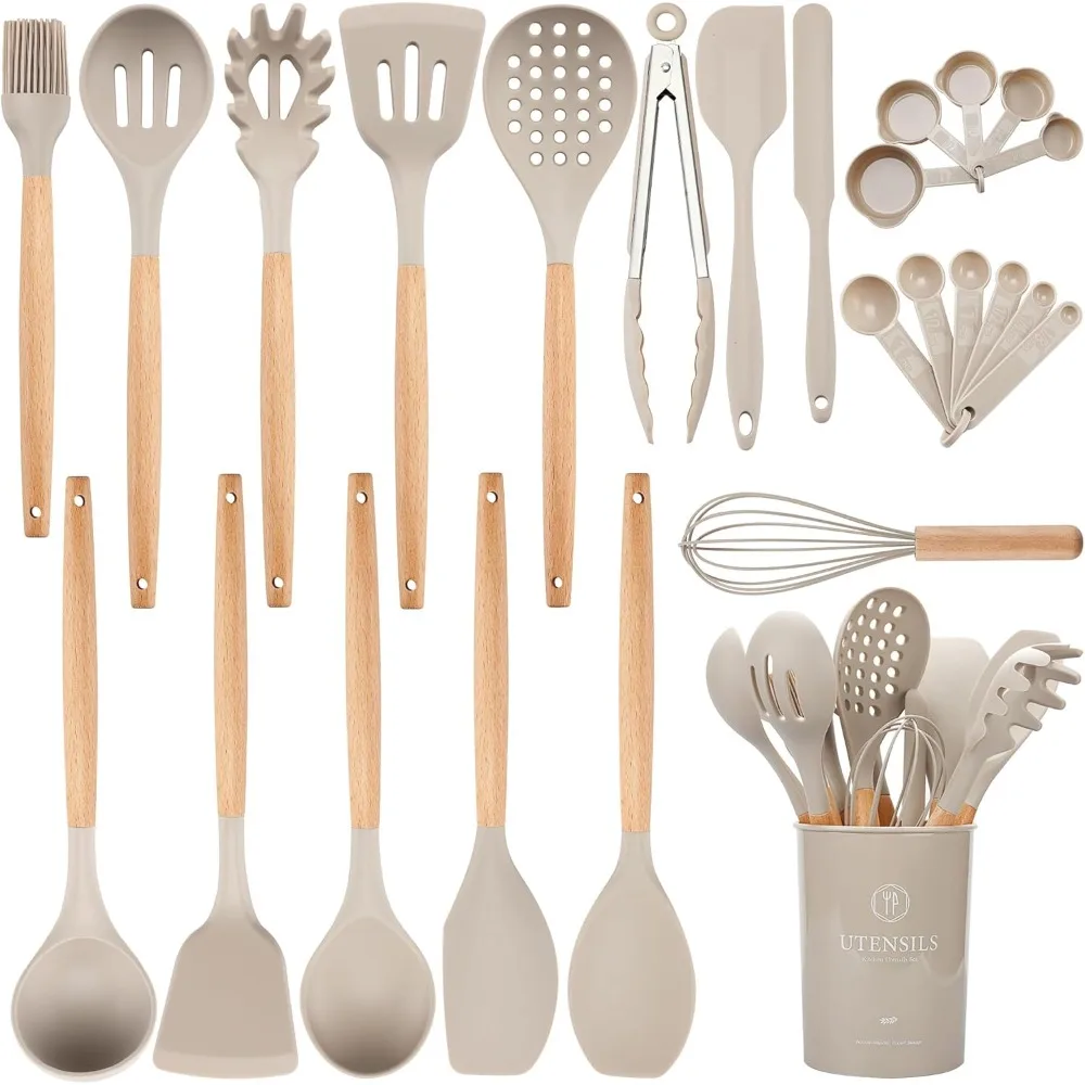 silicone cooking utensils set with holder, bpa free kitchen utensils set for cooking, 446°f spatulas silicone heat resistant woo
silicone cooking utensils set with holder, bpa free kitchen utensils set for cooking, 446°f spatulas silicone heat resistant woo