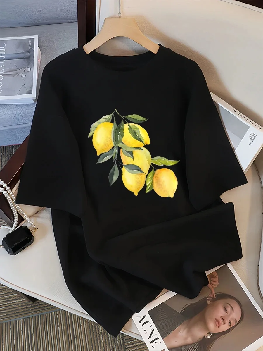 Creative Lemon Pattern T-Shirts Female Casual Soft Tops Fashion Cool Tee Clothing Street Summer Short Sleeve for Women
Creative Lemon Pattern T-Shirts Female Casual Soft Tops Fashion Cool Tee Clothing Street Summer Short Sleeve for Women