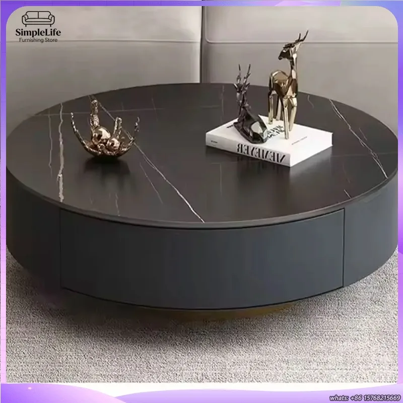 Modern Round Coffee Table for Living Room Black Sintered Stone Minimalist Design Luxury Small Space Friendly Indoor Furniture
Modern Round Coffee Table for Living Room Black Sintered Stone Minimalist Design Luxury Small Space Friendly Indoor Furniture