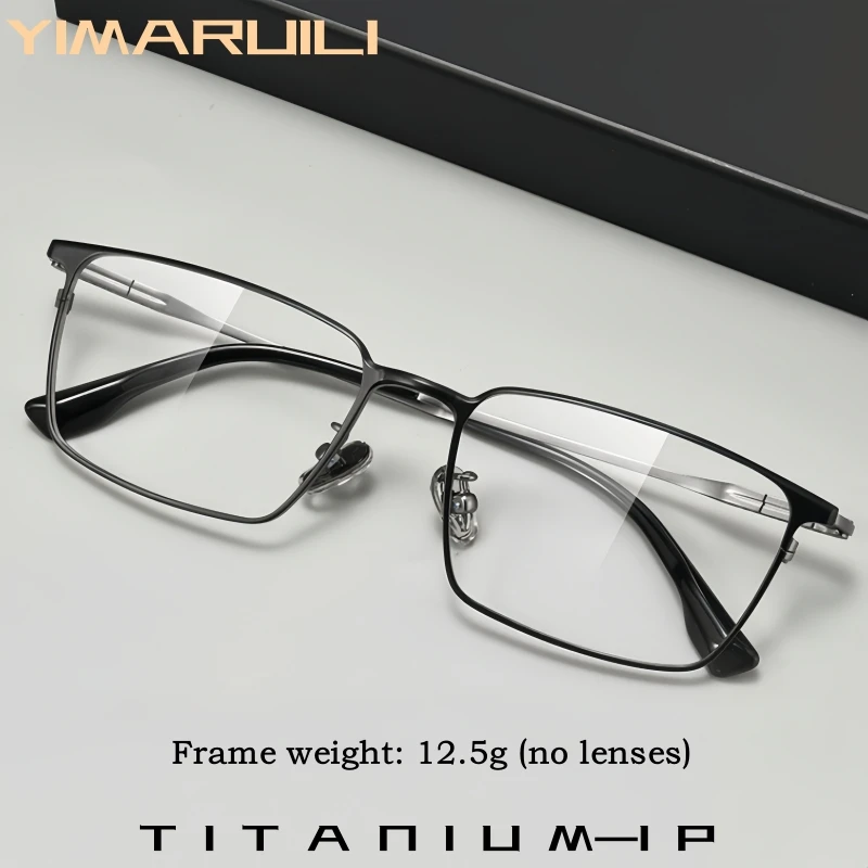YIMARUILI Classic Business Men's Pure Titanium Glasses Ultra Light Fashion Square Optical Prescription Eyeglasses Frame BD86037
YIMARUILI Classic Business Men's Pure Titanium Glasses Ultra Light Fashion Square Optical Prescription Eyeglasses Frame BD86037