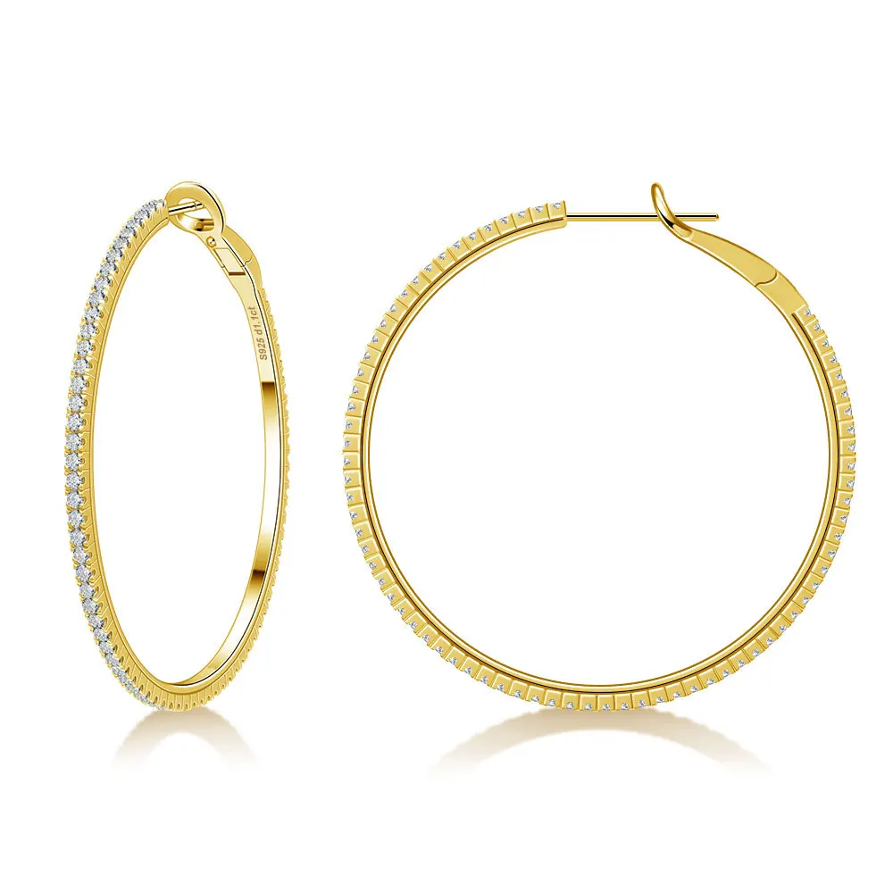 Женские серьги-кольца Pretty Beauty 30/40/50 мм с муассанитом, стерлинговое серебро S925, позолоченные серьги с бриллиантами, вечерние ювелирные украшения
Женские серьги-кольца Pretty Beauty 30/40/50 мм с муассанитом, стерлинговое серебро S925, позолоченные серьги с бриллиантами, вечерние ювелирные украшения