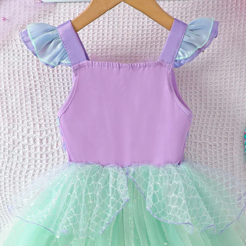 Girl Princess Dresses Mermaid Themed Party Sling Mesh Skirt Sequin Performance Costume Birthday Kids Clothes Pearl Infant Gown
Girl Princess Dresses Mermaid Themed Party Sling Mesh Skirt Sequin Performance Costume Birthday Kids Clothes Pearl Infant Gown