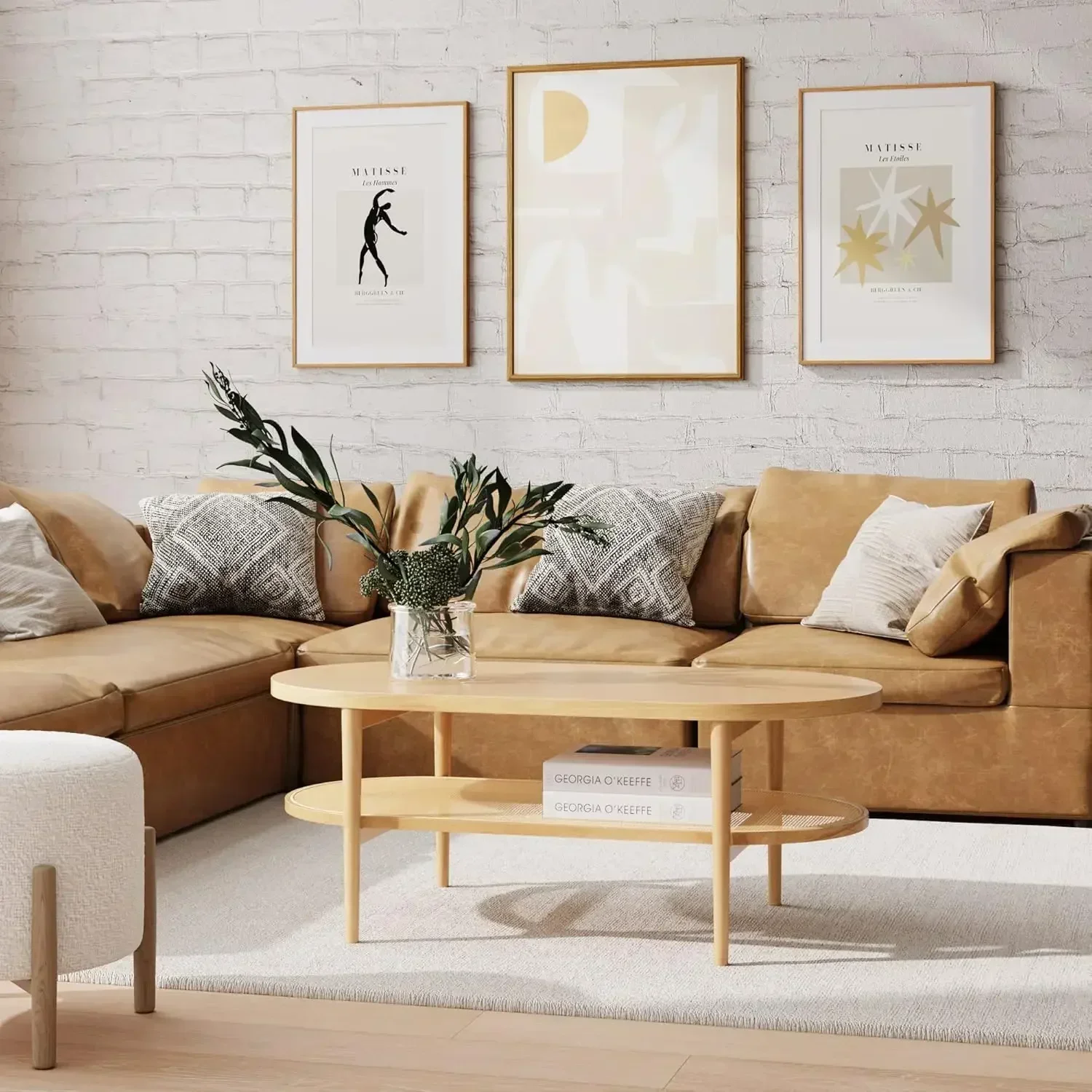 Sonia Coffee Table with Storage Shelf, Light Wood/Rattan
Sonia Coffee Table with Storage Shelf, Light Wood/Rattan