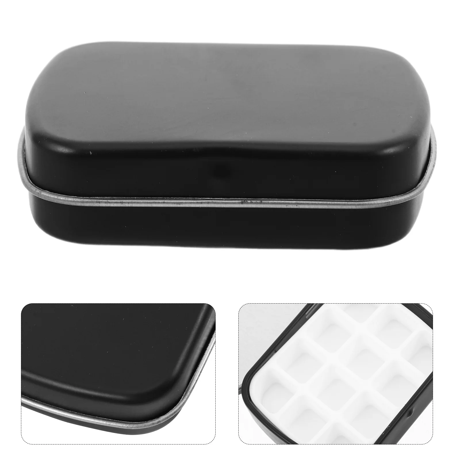 Black Metal Watercolor Palette Diy Mixing Tray Reusable Tin Box 12 Deep Wells Gouache Acrylic Portable Compact Mini Paint
Black Metal Watercolor Palette Diy Mixing Tray Reusable Tin Box 12 Deep Wells Gouache Acrylic Portable Compact Mini Paint