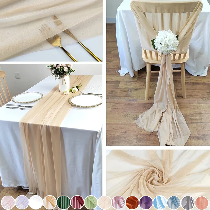 Boho Romantic Chiffon Table Runner Sheer Fabric, Sage Green Boho Wedding Arch Overlay for Christmas Banquets Rustic Dining Decor
Boho Romantic Chiffon Table Runner Sheer Fabric, Sage Green Boho Wedding Arch Overlay for Christmas Banquets Rustic Dining Decor