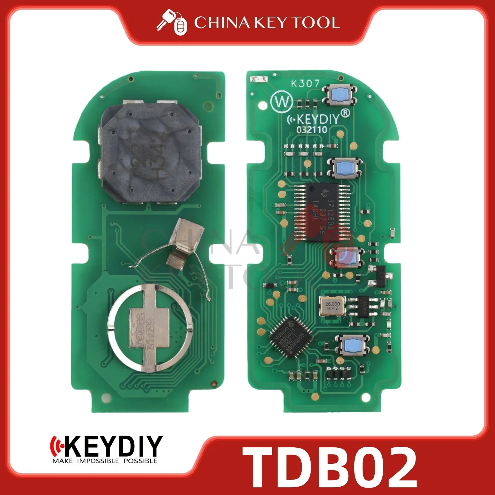 KEYDIY TDB02 Universal Remote Key PCB Board Only TDB Series for Key Programming
KEYDIY TDB02 Universal Remote Key PCB Board Only TDB Series for Key Programming
