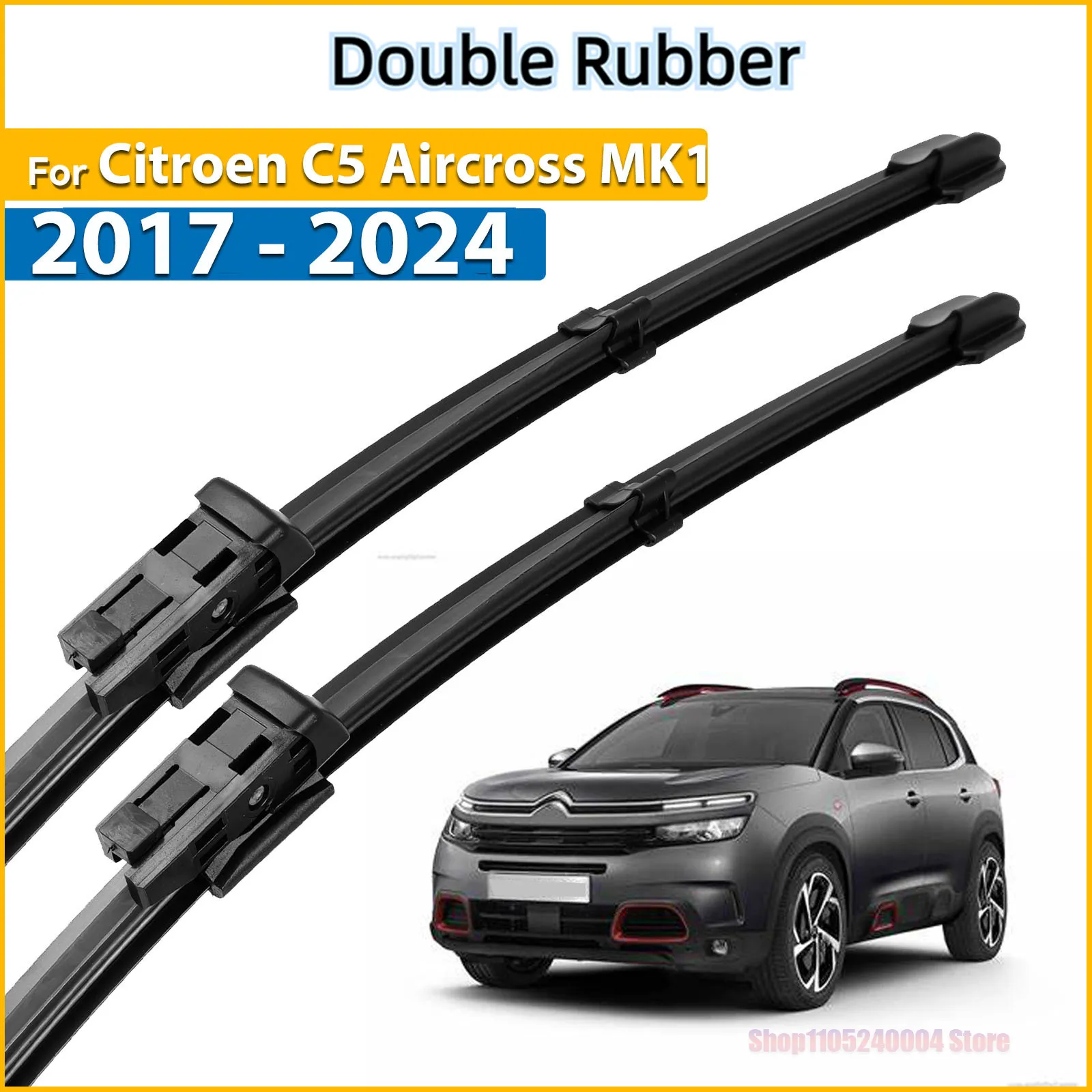 LHD Front Wiper Blades For Citroen C5 Aircross C5Aircross 2017 - 2024 Windshield Windscreen Window Brushes 28"+16"
LHD Front Wiper Blades For Citroen C5 Aircross C5Aircross 2017 - 2024 Windshield Windscreen Window Brushes 28"+16"
