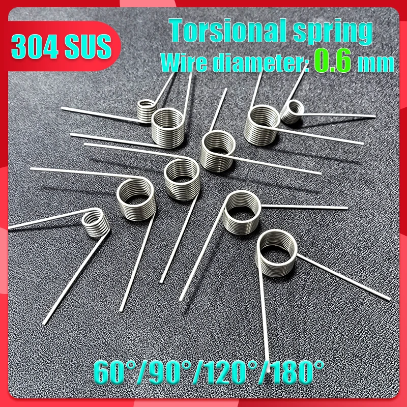 0.6mm Wire Diameter High-performance Precision Stainless Steel Torsion Spring V-shaped Spring 5PCS Customizable
0.6mm Wire Diameter High-performance Precision Stainless Steel Torsion Spring V-shaped Spring 5PCS Customizable