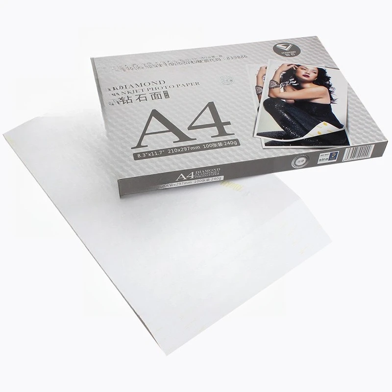 A4 photo paper 240g RC high-gloss waterproof photo paper, inkjet printing surface
A4 photo paper 240g RC high-gloss waterproof photo paper, inkjet printing surface