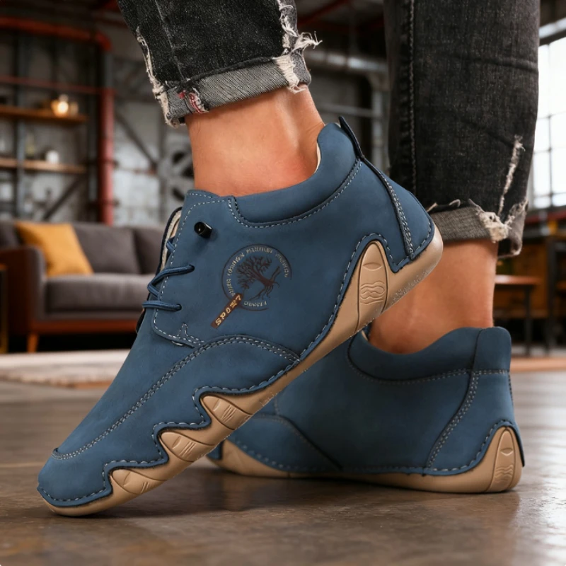 Handmade Leather Casual Men Shoes Versatile Flat Bottom Trendy Fashion Loafers Breathable Comfortable Anti Slip Mens Ankle Boots
Handmade Leather Casual Men Shoes Versatile Flat Bottom Trendy Fashion Loafers Breathable Comfortable Anti Slip Mens Ankle Boots