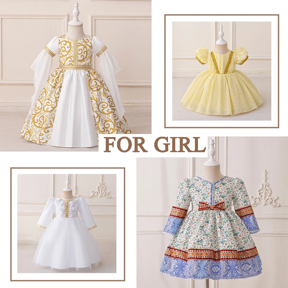 2025 Muslim New Girl Dress Dubai Middle East Long-sleeved Embroidered Small and Medium-sized Baby One-year-old Dress
2025 Muslim New Girl Dress Dubai Middle East Long-sleeved Embroidered Small and Medium-sized Baby One-year-old Dress