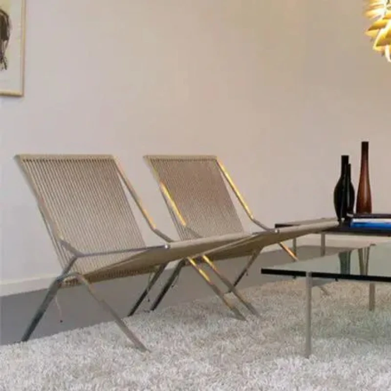 304 stainless steel solid frame × handmade leather braided rope | Simple classic leisure chair, reconstructing the tactile aesth
304 stainless steel solid frame × handmade leather braided rope | Simple classic leisure chair, reconstructing the tactile aesth
