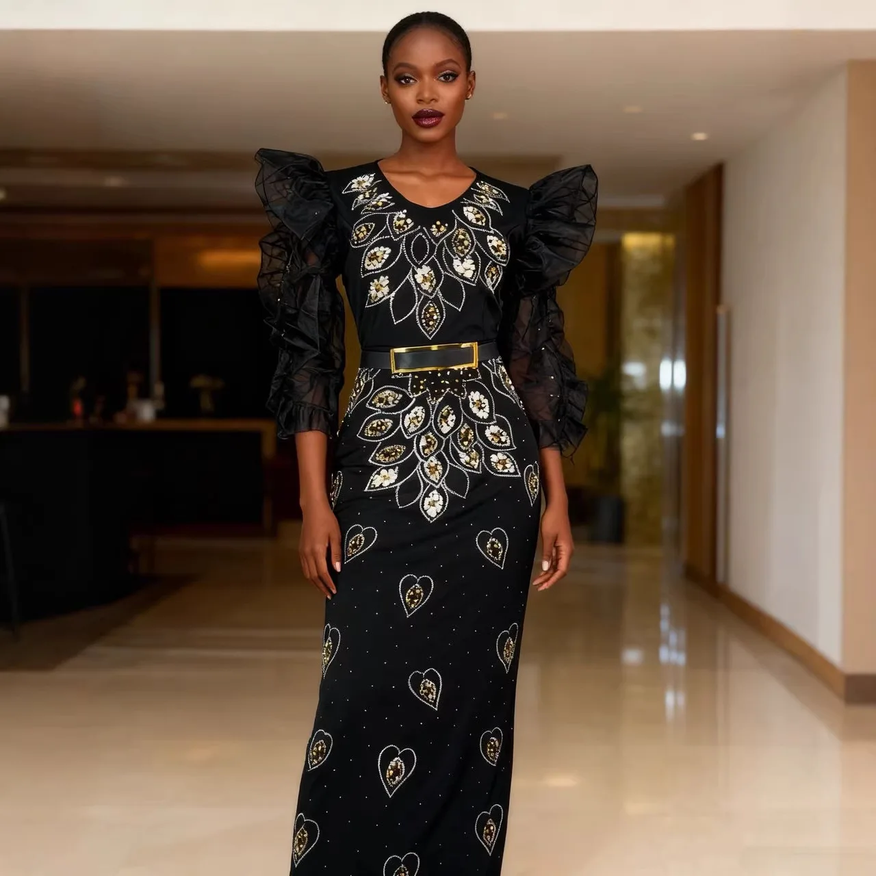 Africa Dress for Women Elegant African Evening Party Mesh 3/4 Sleeve Polyester Diamond Bodycon Long Maxi Dresses Outfits
Africa Dress for Women Elegant African Evening Party Mesh 3/4 Sleeve Polyester Diamond Bodycon Long Maxi Dresses Outfits