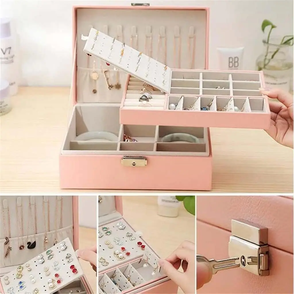 Double-Layer Velvet Jewelry Box High Capacity Leather Jewelry Storage Box Large Space Jewelry Holder
Double-Layer Velvet Jewelry Box High Capacity Leather Jewelry Storage Box Large Space Jewelry Holder