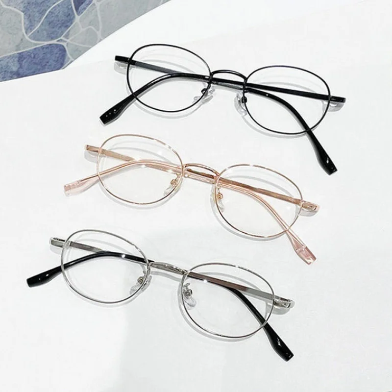 Vintage Anti-Blue Light Glasses Women's Oval Metal Frame Brand Designer Fashion Y2K Woman Metal Optical Frames Computer Glasses
Vintage Anti-Blue Light Glasses Women's Oval Metal Frame Brand Designer Fashion Y2K Woman Metal Optical Frames Computer Glasses
