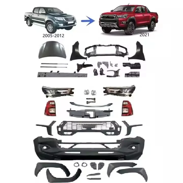 For Hilux Vigo 2005-2014 Car Conversion Kit Upgrade to for Lexus 2021+ Body Parts Enhance Vehicle Exterior Upgrade Body Kit
For Hilux Vigo 2005-2014 Car Conversion Kit Upgrade to for Lexus 2021+ Body Parts Enhance Vehicle Exterior Upgrade Body Kit
