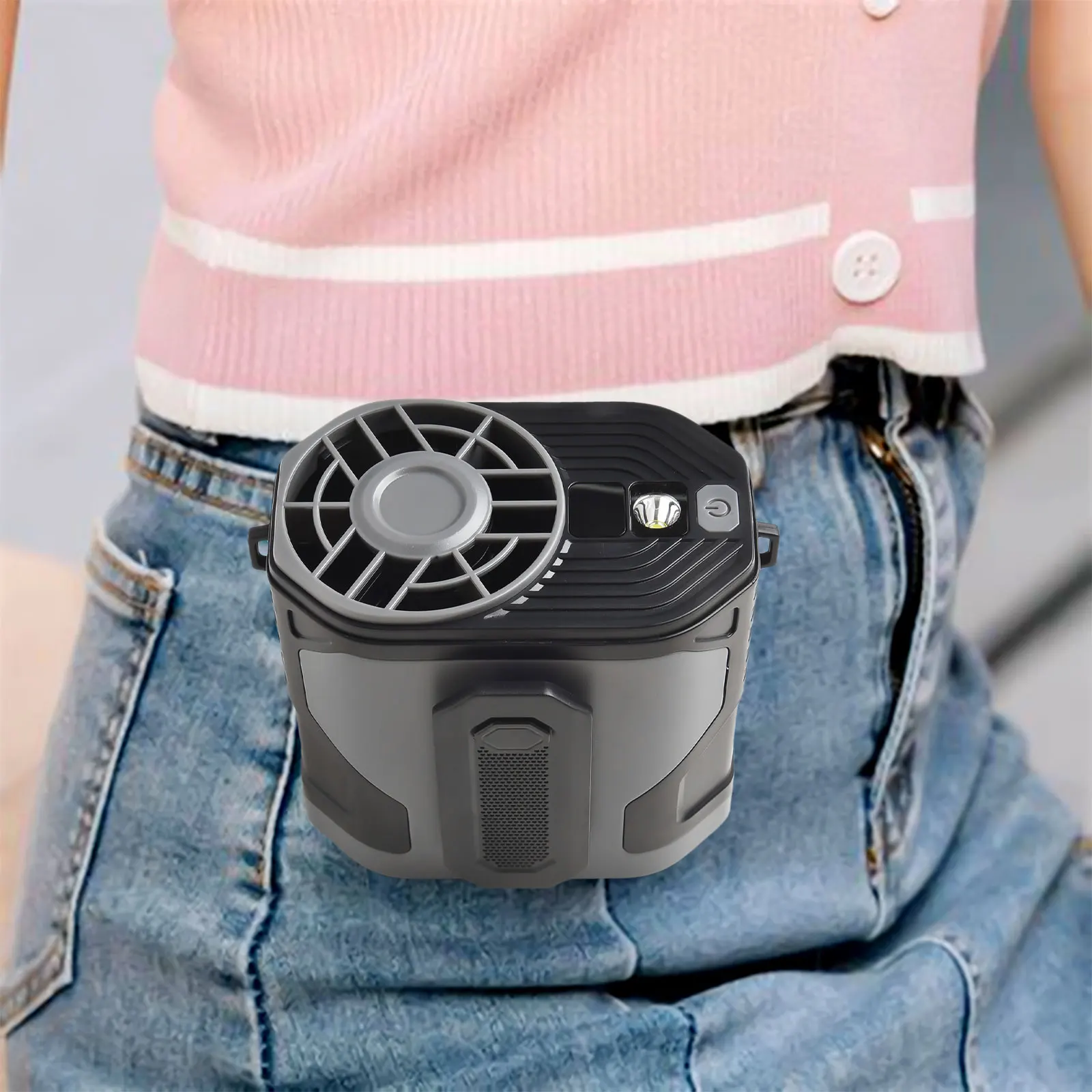 Hanging Waist Fan Versatile Airflow Control Adjustable Speed Waist Clip Fan & Flashlight For Outdoor Adventures Accessories
Hanging Waist Fan Versatile Airflow Control Adjustable Speed Waist Clip Fan & Flashlight For Outdoor Adventures Accessories