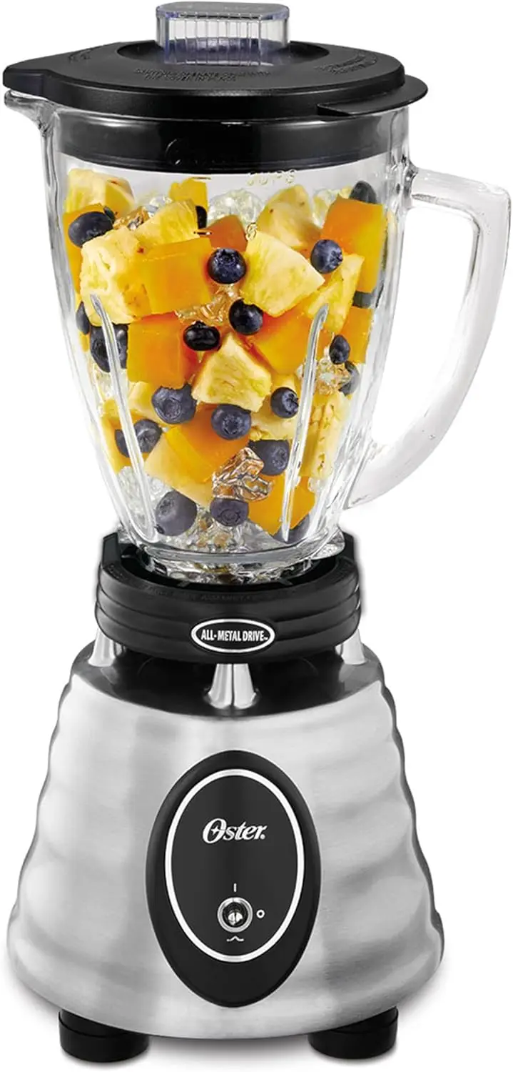 1000W Stainless Steel Blender with 6-Cup Glass Jar, 2 Speeds, 4-Blade, Dishwasher Safe
1000W Stainless Steel Blender with 6-Cup Glass Jar, 2 Speeds, 4-Blade, Dishwasher Safe