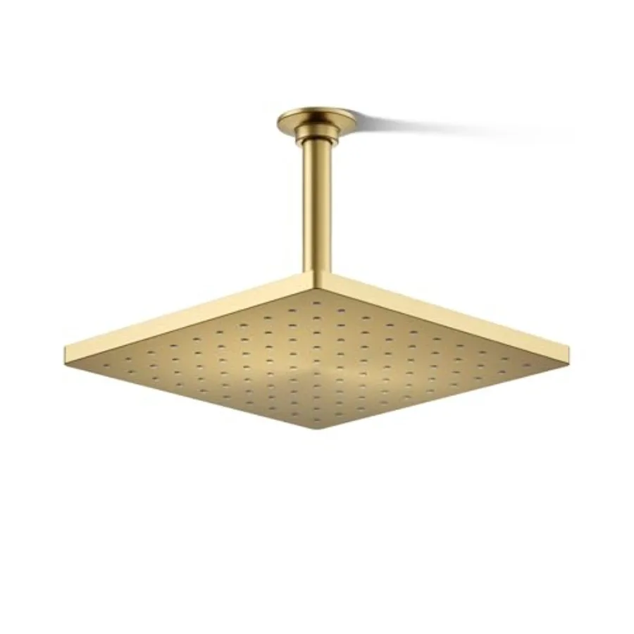 Bathroom rainhead showerhead, brass, brushed moderne brass, single-function with 1.75 gpm flow rate and 10-inch diameter
Bathroom rainhead showerhead, brass, brushed moderne brass, single-function with 1.75 gpm flow rate and 10-inch diameter