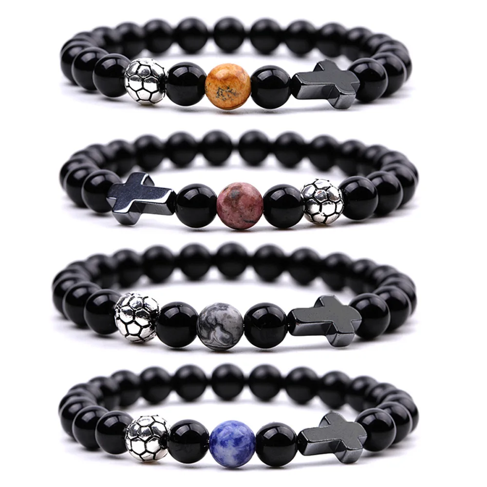 10pcs Soccer Cross Charms Stone Beads Bracelet for Teen Boys Son Grandson Boys on Birthday Graduation Back To School Gifts
10pcs Soccer Cross Charms Stone Beads Bracelet for Teen Boys Son Grandson Boys on Birthday Graduation Back To School Gifts