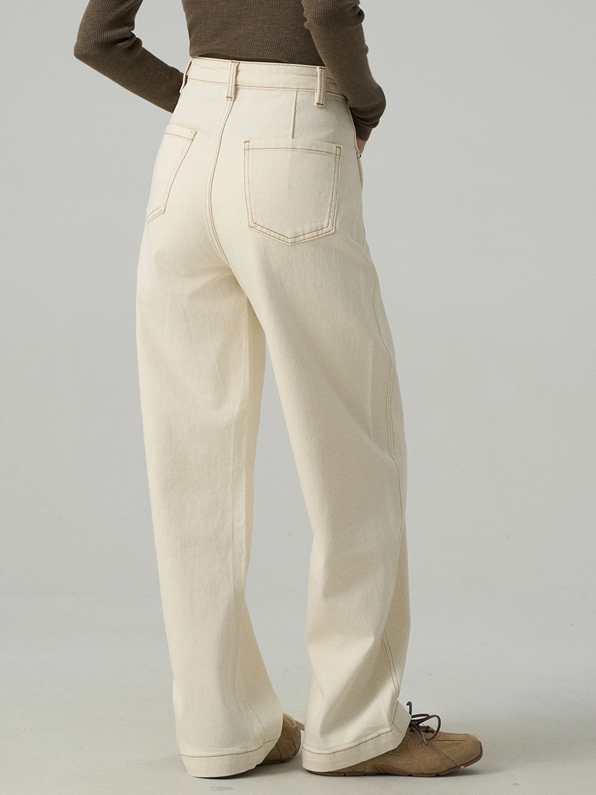High Waist Wide Leg White Denim Jeans Women's Loose Fit Banana Pants Floor Length Lazy Long Trousers Spring Autumn
High Waist Wide Leg White Denim Jeans Women's Loose Fit Banana Pants Floor Length Lazy Long Trousers Spring Autumn
