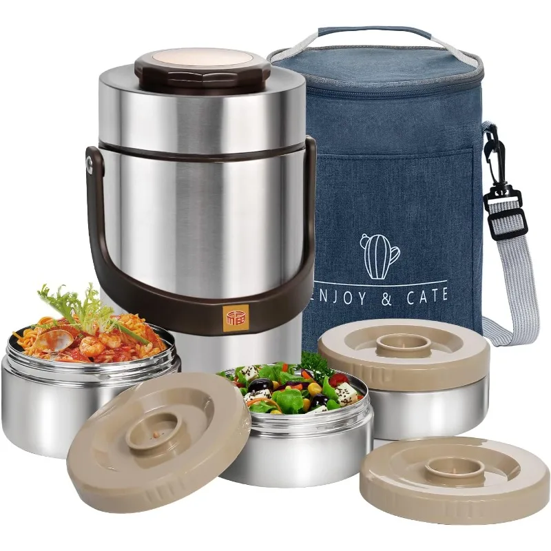 67 oz Adults Stainless Steel Vacuum Insulated Wide Mouth Soup Food Thermo Hot Food Jar with Keep Thermal Portable 3 Tier Stackab
67 oz Adults Stainless Steel Vacuum Insulated Wide Mouth Soup Food Thermo Hot Food Jar with Keep Thermal Portable 3 Tier Stackab