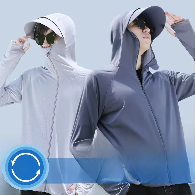 Ice Silk Men's Summer Thin Fiing Qui Dry Casual Loose Breathable Sun Protection Coat Lightweight Long Sve Hoodie
Ice Silk Men's Summer Thin Fiing Qui Dry Casual Loose Breathable Sun Protection Coat Lightweight Long Sve Hoodie