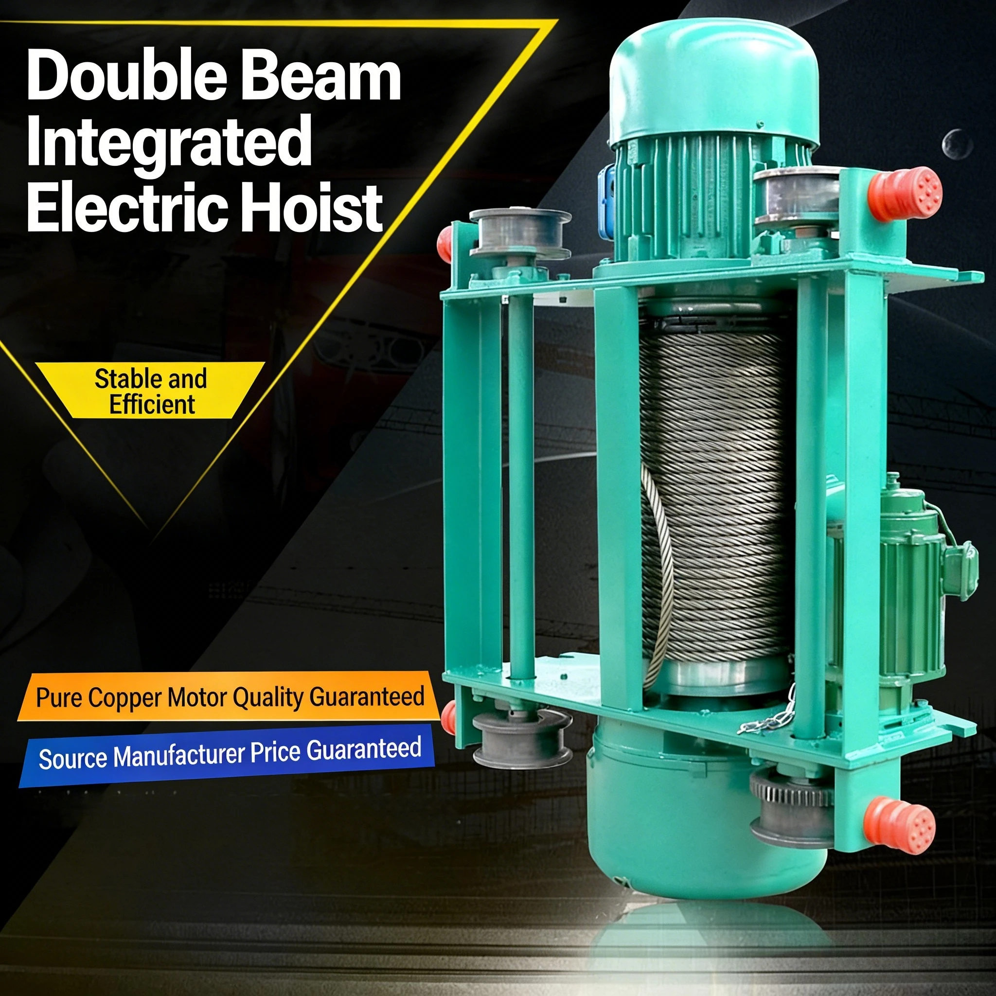 Heavy-Duty Double-Girder Driven Integrated Electric Hoist Industrial Lifting Equipment for Workshop Factory Material Handling
Heavy-Duty Double-Girder Driven Integrated Electric Hoist Industrial Lifting Equipment for Workshop Factory Material Handling