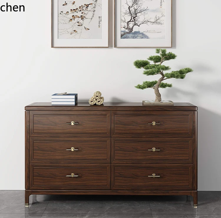 ZML new Chinese chest cabinet all solid wood storage cabinet living room against the wall bedroom storage side cabinet
ZML new Chinese chest cabinet all solid wood storage cabinet living room against the wall bedroom storage side cabinet