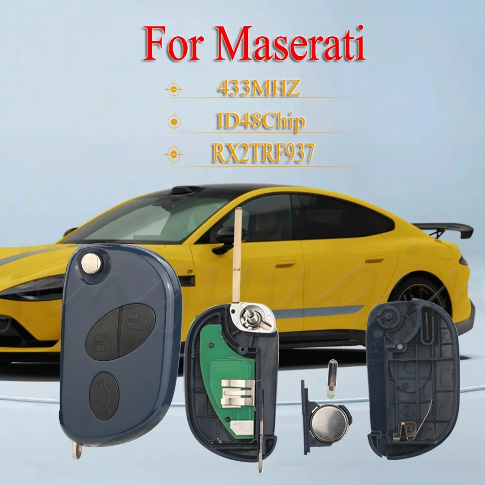 jingyuqin Для Maserati Quattroporte Gran Turismo 2005-2011, 3 кнопки, RX2TRF937, чип ID48, 433 МГц, выкидной автомобильный ключ-брелок, прочный
jingyuqin Для Maserati Quattroporte Gran Turismo 2005-2011, 3 кнопки, RX2TRF937, чип ID48, 433 МГц, выкидной автомобильный ключ-брелок, прочный