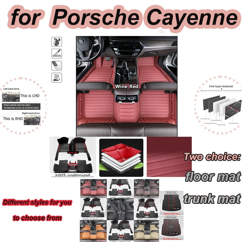 LUXURY Leather Car Floor Mats For Porsche Cayenne 9Y0 9Y3 2018~2022 5 Door Anti-dirt Pad
LUXURY Leather Car Floor Mats For Porsche Cayenne 9Y0 9Y3 2018~2022 5 Door Anti-dirt Pad