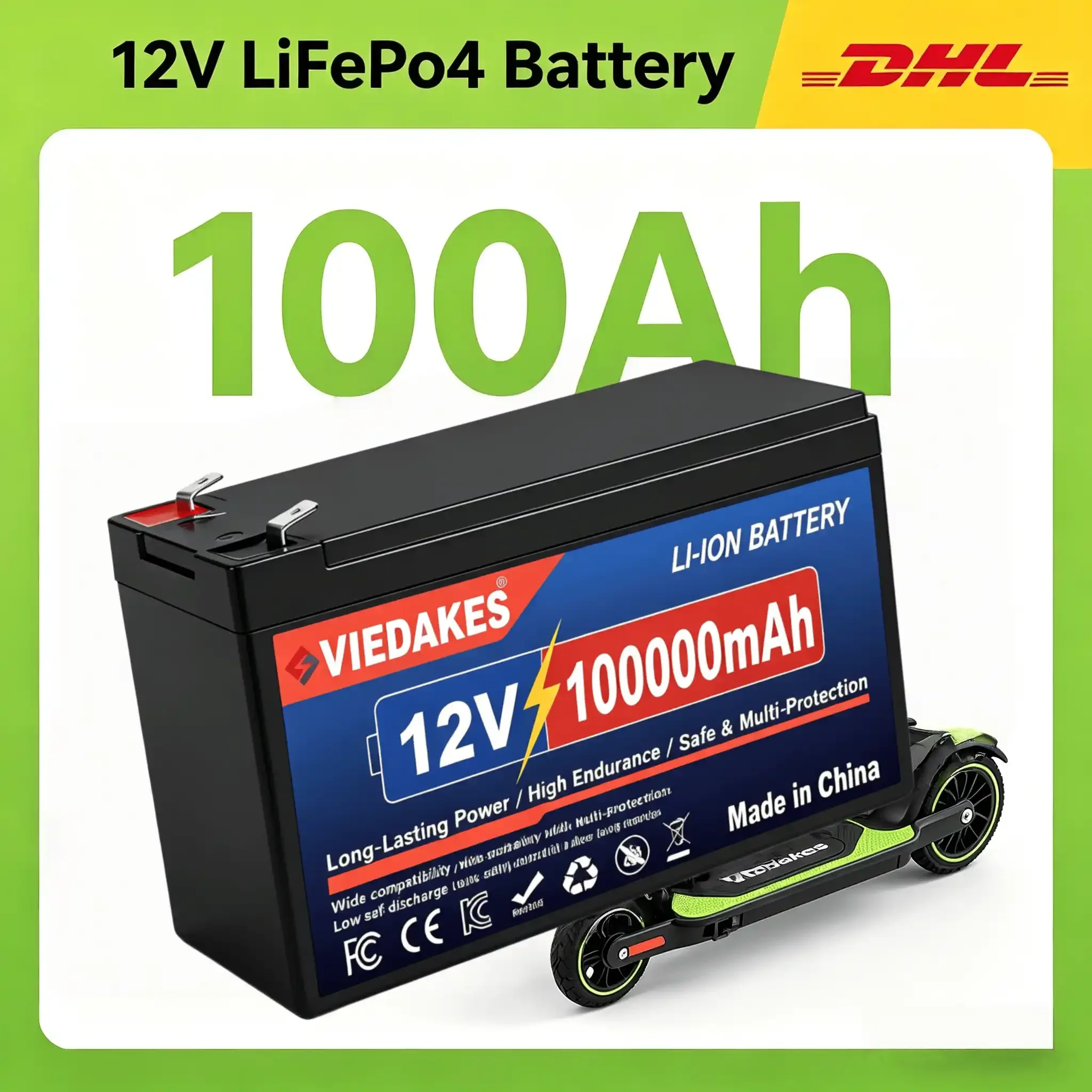 بطارية للرحلات والتخييم 12V Lithium Battery طاريه 12v ليثيوم قابلة للشحن Deep Cycle
بطارية للرحلات والتخييم 12V Lithium Battery طاريه 12v ليثيوم قابلة للشحن Deep Cycle